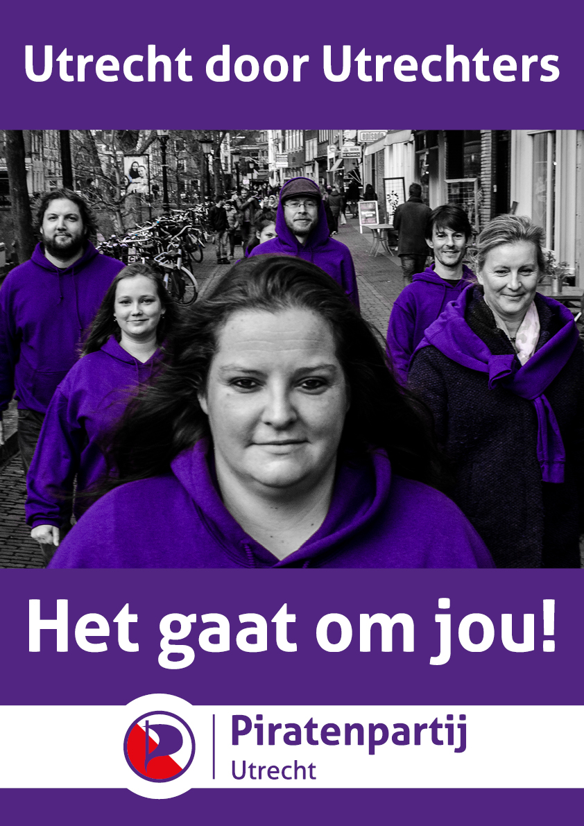 Verkiezingsposter Piratenpartij Utrecht